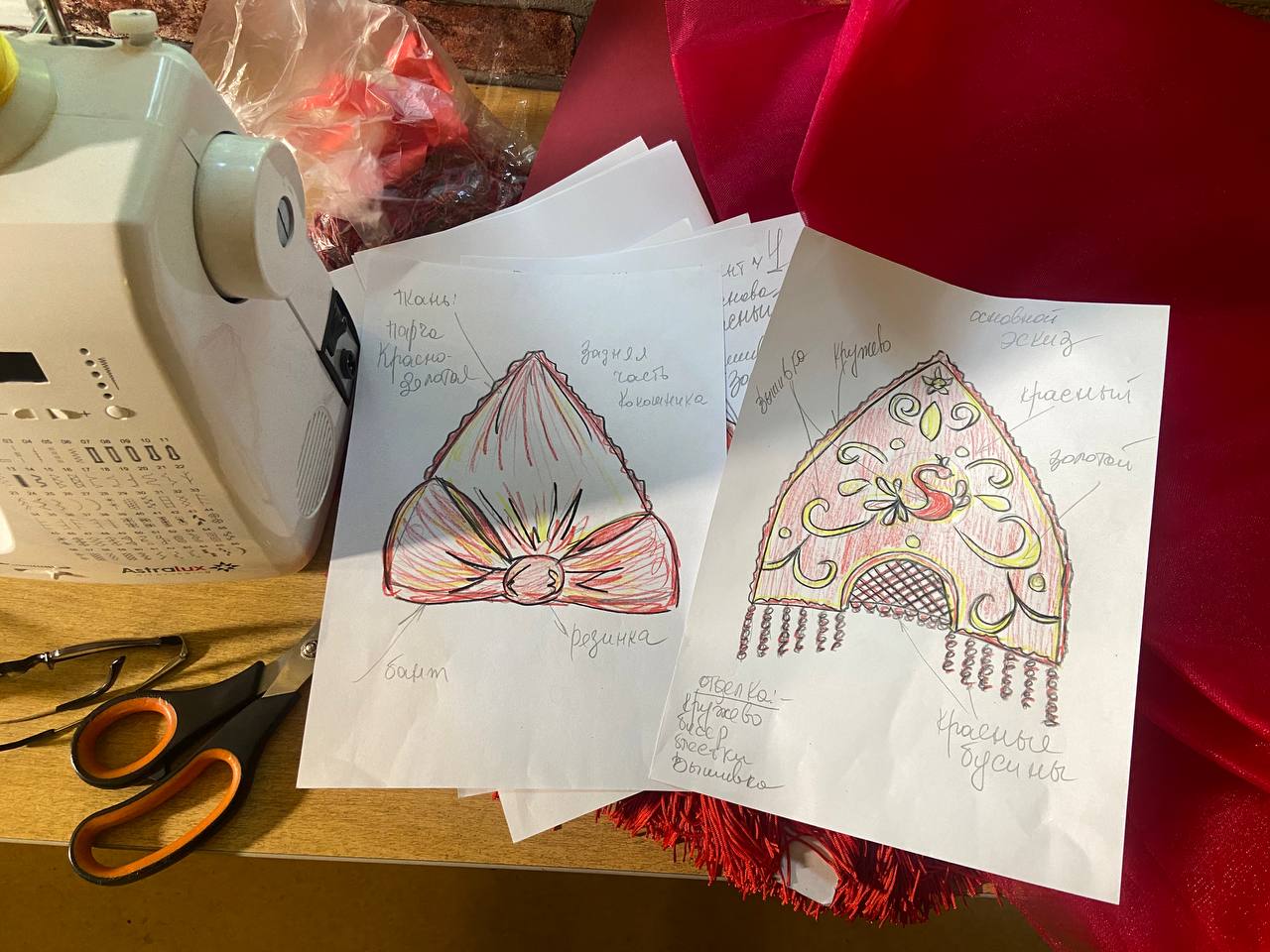 Изготовление кокошника для фестиваля Русское поле - 2023