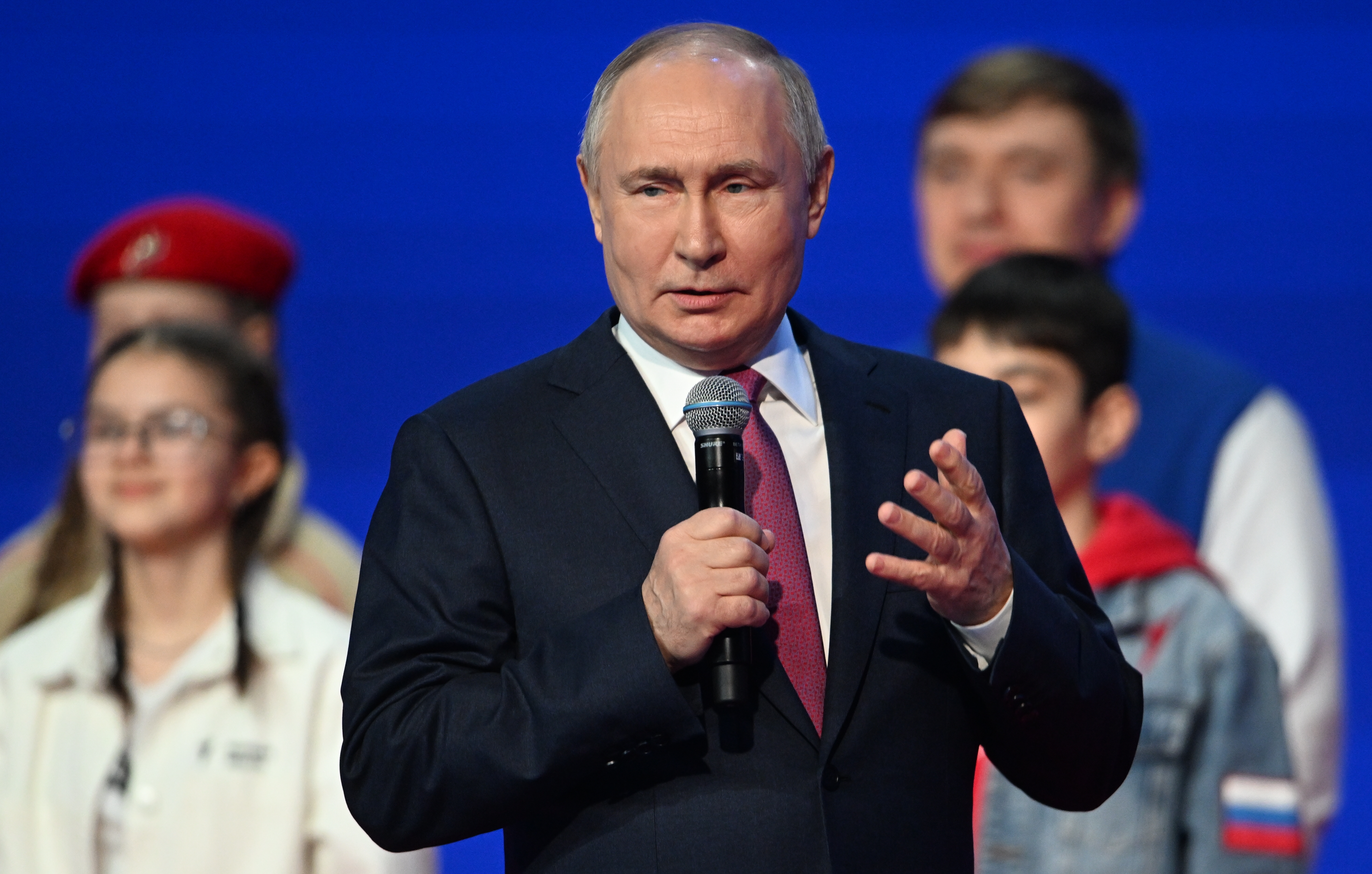 Съезд "Движения Первых" с участием президента РФ В. Путина